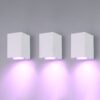 Set van 3 Marion - Smart WiFi+Bluetooth LED wandlampen kubus - Incl. 5