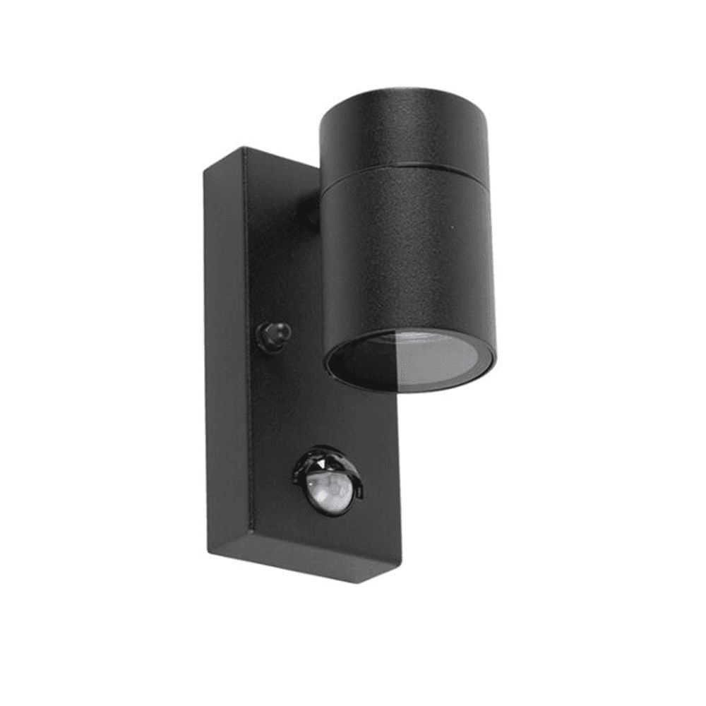 Set van 3 Mason Wandlampen - 2700K Neutraal Wit - Bewegingssensor en Schemerschakelaar - Zwart - IP44 Waterdicht - Wandspot voor binnen en buiten | HOFTRONIC