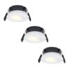 Set van 3 Napels LED inbouwspots Extra Plat (39mm) - 360° Kantelbaar - 8 Watt 570 Lumen - Dimbaar - IP65 Waterdicht voor Badkamer