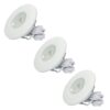 Set van 3 Pavo - Platte LED ipbouwspots met lage inbouwdiepte 12mm - 3 Watt 300 Lumen - 2700K Warm wit - Dimbaar - Rond - Meubelspot - IP44 waterdicht - Wit | HOFTRONIC