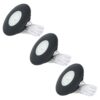 Set van 3 Pavo - Platte LED ipbouwspots met lage inbouwdiepte 12mm - 3 Watt 300 Lumen - 2700K Warm wit - Dimbaar - Rond - Meubelspot - IP44 waterdicht - Zwart | HOFTRONIC