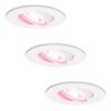 Set van 3 Pittsburg Smart inbouwspots - 4.8 Watt 345 Lumen - Wifi + Bluetooth - RGBWW - GU10 - Google Home