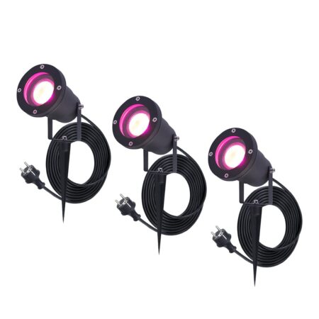 Set van 3 Sydney Smart prikspots - RGBWW - Wifi + Bluetooth - 5