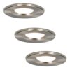 Set van 3 Venezia LED inbouwspots - 6 Watt 650 lumen - 2700K warm wit - Dimbaar - Rond - IP65 waterdicht - RVS - Voor binnen