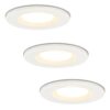 Set van 3 Venezia LED inbouwspots - 6 Watt 650 lumen - 2700K warm wit - Dimbaar - Rond - IP65 waterdicht - Wit - Voor binnen