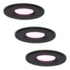 Set van 3 Venezia Smart inbouwspots - IP65 waterdicht - 6 Watt 450 lumen - Wifi + Bluetooth - RGBWW - Google Home