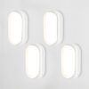 Set van 4 C-Series - LED Plafondlamp wit ovaal - Wandlamp - Scheepslamp - IP54 - 12W - 1160lm - 4000K neutraal wit - voor binnen en buiten | HOFTRONIC