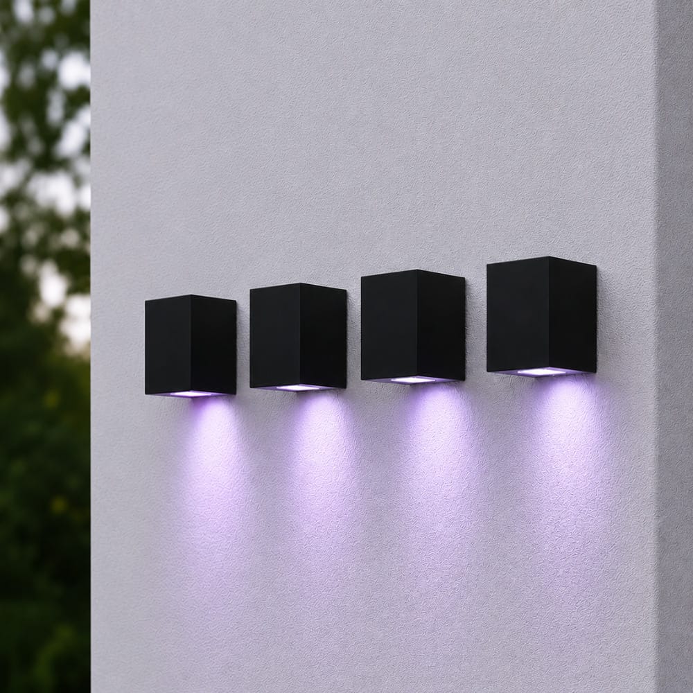 Set van 4 Marion - Smart LED Wandlamp Cube - 5