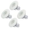 Set van 4 Pavo - Platte LED ipbouwspots met lage inbouwdiepte 12mm - 3 Watt 300 Lumen - 2700K Warm wit - Dimbaar - Rond - Meubelspot - IP44 waterdicht - Wit | HOFTRONIC