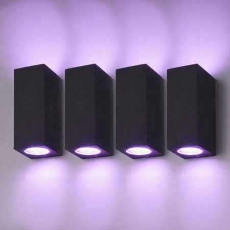 Set van 4 Selma Smart LED Wandlampen - Up & Down Licht - Dimbaar via App - GU10 5