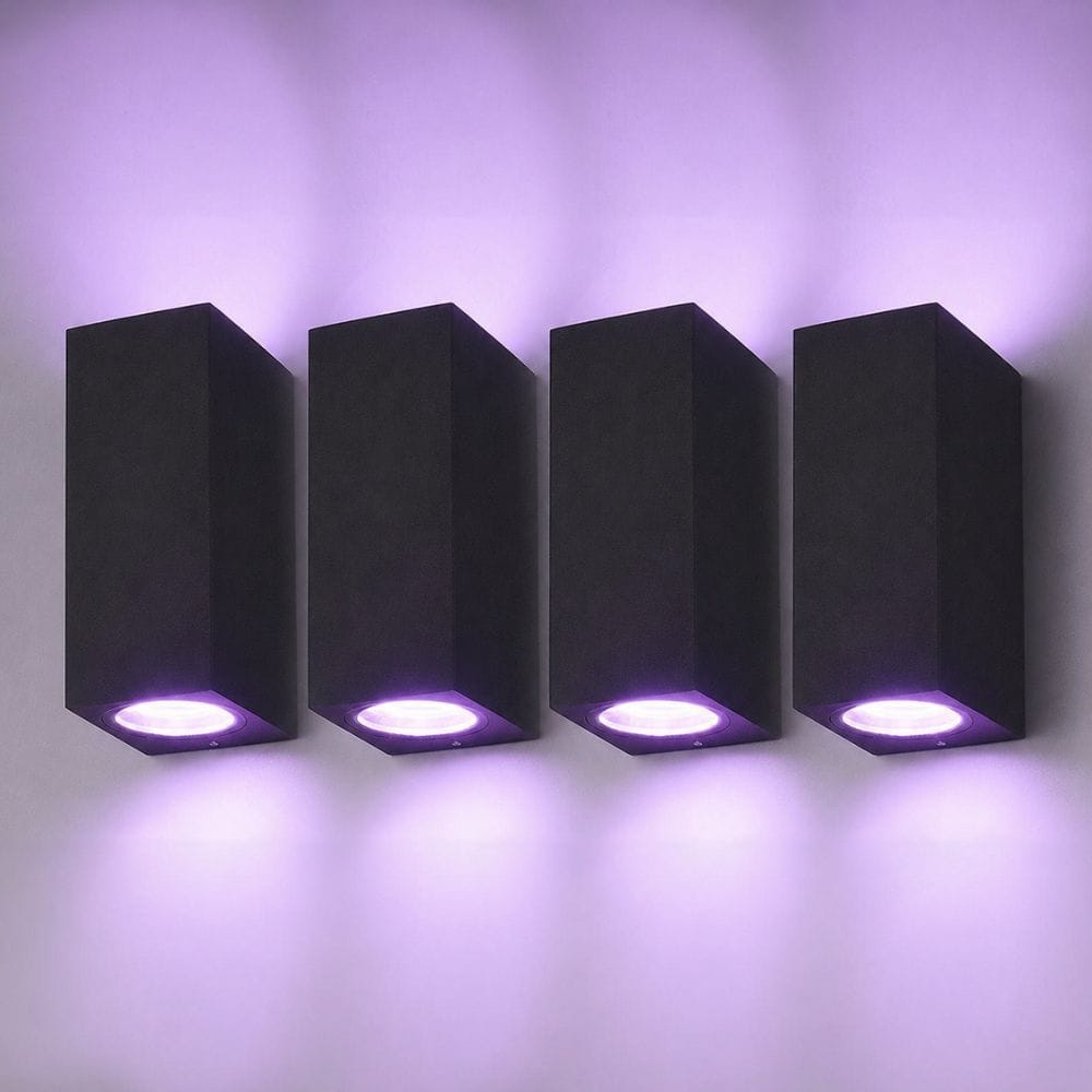 Set van 4 Selma Smart LED Wandlampen - Up & Down Licht - Dimbaar via App - GU10 5