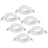 Set van 6 Balos LED Inbouwspots - Kantelbaar - Diameter 90mm - Rond - GU10 Fitting inbouwarmatuur - IP20 voor binnen - Wit | HOFTRONIC