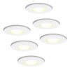 Set van 6 Barcelona - LED Inbouwspots - 4 Watt 345 lumen - 2700K Warm wit - GU10 - Dimbaar - Rond - IP44 voor badkamer