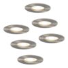 Set van 6 Bari LED inbouwspots - 4 Watt 345 Lumen - 4000K neutraal wit - GU10 - Dimbaar - Rond - IP64 Waterdicht - RVS - Voor binnen