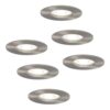 Set van 6 Bari LED inbouwspots - 4 Watt 345 Lumen - 6500K daglicht wit - GU10 - Dimbaar - Rond - IP64 Waterdicht - RVS - Voor binnen