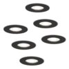 Set van 6 Bari LED inbouwspots - 4 Watt 345 Lumen - 6500K daglicht wit - GU10 - Dimbaar - Rond - IP64 Waterdicht - Zwart - Voor binnen