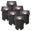 Set van 6 Cody LED Grondspots Zwart - GU10 4