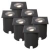 Set van 6 Cody LED Grondspots Zwart - GU10 4