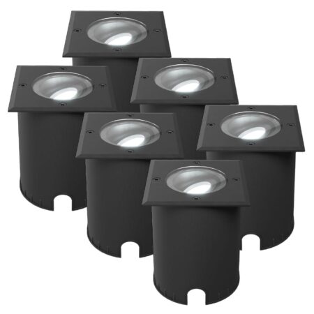 Set van 6 Cody LED Grondspots Zwart - GU10 4