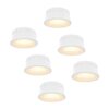 Set van 6 Dimbare LED modules - 6 watt 570 lumen - CCT instelbare lichtkleur 2700K/4000K/6000K | HOFTRONIC