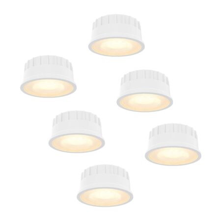 Set van 6 Dimbare LED modules - 6 watt 570 lumen - CCT instelbare lichtkleur 2700K/4000K/6000K | HOFTRONIC