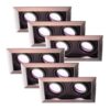 Set van 6 Durham Inbouwspots Dubbel RVS - GU10 - 4