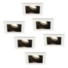 Set van 6 Durham vierkante LED inbouwspot - 4 Watt 345 Lumen - 4000K neutraal wit - GU10 - Dimbaar Kantelbaar - Voor binnen - Wit | HOFTRONIC