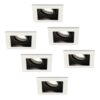 Set van 6 Durham vierkante LED inbouwspots - 4 Watt 345 Lumen - 6500K daglicht wit - GU10 - Dimbaar Kantelbaar - Voor binnen - Wit | HOFTRONIC