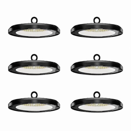 Set van 6 - Eris LED High Bay UFO - 200 watt - 28.000 lumen (140lm/W) - 4000K neutraal wit - IP65 waterdicht - IK08 - Flikkervrij | HOFTRONIC