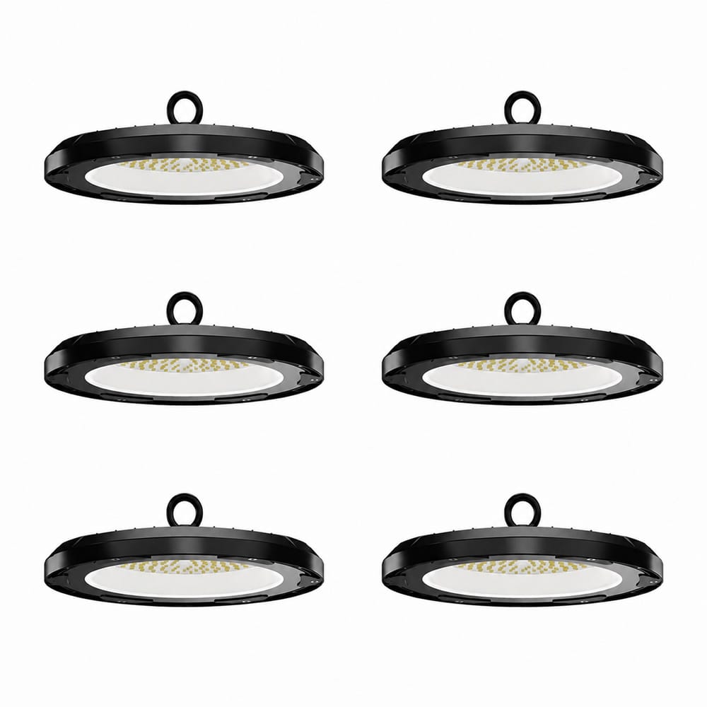 Set van 6 - Eris LED High Bay UFO - 200 watt - 28.000 lumen (140lm/W) - 4000K neutraal wit - IP65 waterdicht - IK08 - Flikkervrij | HOFTRONIC