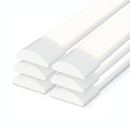 Set van 6 LED Batten 60cm - 20W 2400 lumen (120lm/W) - 4000K neutraal wit - Vervangt 160 Watt - Samsung SMD LED chips - Flikkervrij - IP20 Stofdicht - Onderbouwverlichting | HOFTRONIC