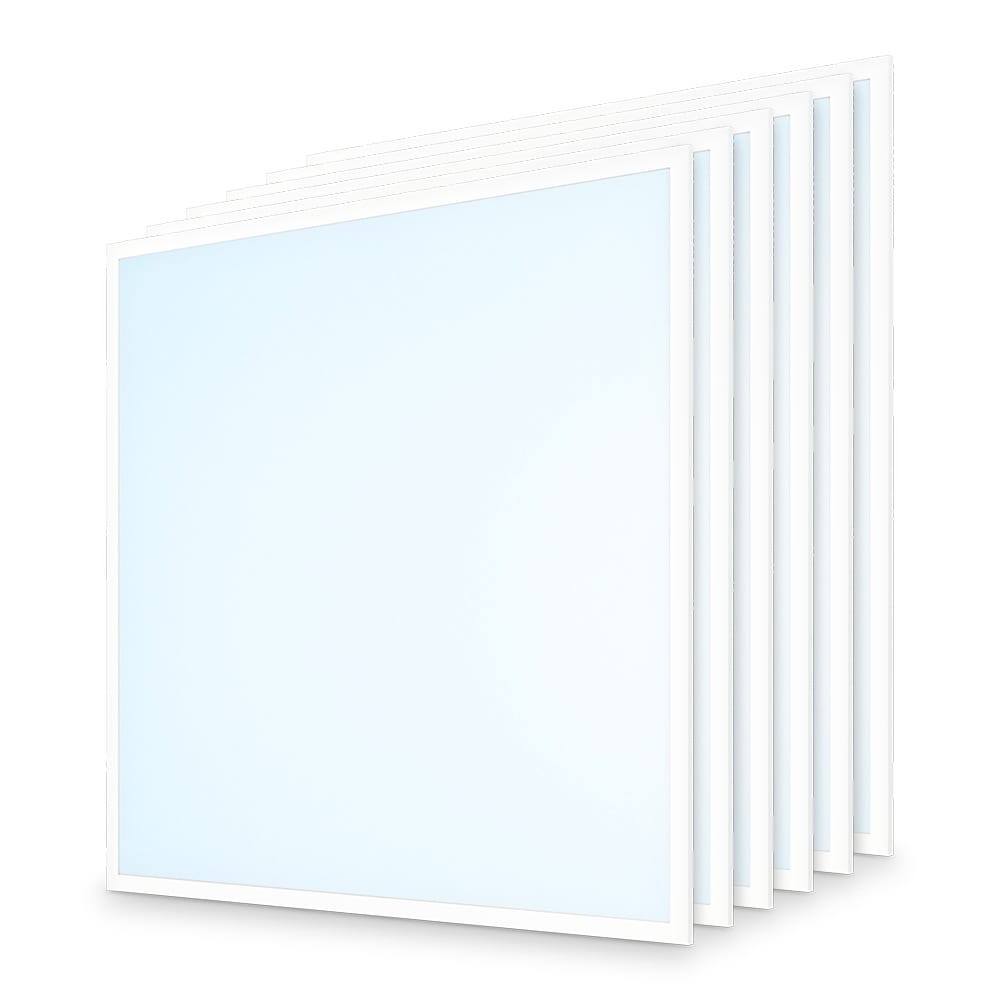 Set van 6 LED panelen - 60x60cm - 36 Watt 4320 lumen (120lm/W) - 6500K daglicht wit - Flikkervrij - UGR22 - IP20 voor binnen - 50.000 branduren | HOFTRONIC