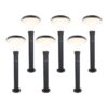 Set van 6 Layton solar sokkellampen - 3000K Warm wit - 900 lumen - 6-12 uur brandtijd - Tuinlantaarn - Padverlichting - IP65 waterdicht | HOFTRONIC