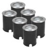Set van 6 Lilly LED Grondspots - Dimbaar - Kantelbaar - GU10 - 6500K daglicht wit - 4 Watt 345 Lumen - Rond - IK10 - RVS - IP67 waterdicht | HOFTRONIC