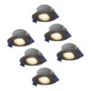 Set van 6 Lima LED inbouwspots - 4 Watt 345 Lumen - 4000K neutraal wit - GU10 - Dimbaar - Rond - Kantelbaar - IP65 Waterdicht - Zwart - Voor binnen