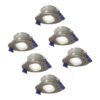 Set van 6 Lima LED inbouwspots - 4 Watt 345 Lumen - 6500K daglicht wit - GU10 - Dimbaar - Rond - Kantelbaar - IP65 Waterdicht - RVS - Voor binnen