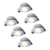 Set van 6 Lima LED inbouwspots - 4 Watt 345 Lumen - 6500K daglicht wit - GU10 - Dimbaar - Rond - Kantelbaar - IP65 Waterdicht - Wit - Voor binnen