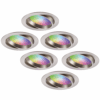 Set van 6 Luna - Smart inbouwspots - IP44 - Kantelbaar - 12 Watt 1050 Lumen (Superbright) - Wifi + Bluetooth - RGBWW - Google Home