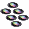 Set van 6 Luna - Smart inbouwspots - IP44 - Kantelbaar - 12 Watt 1050 Lumen (Superbright) - Wifi + Bluetooth - RGBWW - Google Home
