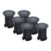 Set van 6 Maisy LED Grondspots Rond - Dimbaar - GU10 fitting - Rond - Ø12cm - Tuinspot - Oprit - Zwart - IP67 waterdicht | HOFTRONIC