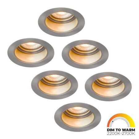Set van 6 Mari - LED platte inbouwspots met lage inbouwdiepte 58mm - 3