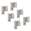 Set van 6 Mason Wandlampen - 4000K neutraal wit - Bewegingssensor en Schemerschakelaar - RVS - IP44 Waterdicht - Wandspot voor binnen en buiten | HOFTRONIC