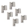 Set van 6 Mason Wandlampen - 6500K Daglicht Wit - Bewegingssensor en Schemerschakelaar - RVS - IP44 Waterdicht - Wandspot voor binnen en buiten | HOFTRONIC