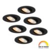Set van 6 Miro LED inbouwspot - Extra plat 58mm - 3