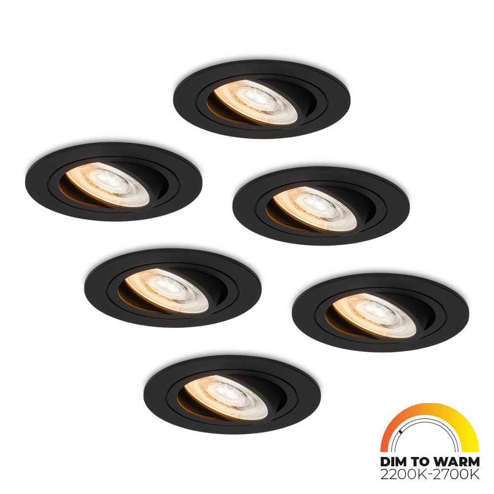 Set van 6 Miro LED inbouwspot - Extra plat 58mm - 3