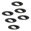 Set van 6 Miro LED inbouwspots - GU10 4 Watt 345 Lumen - 6500K Daglicht wit - Dimbaar - Rond - Kantelbaar - IP20 Voor binnen - Zwart | HOFTRONIC