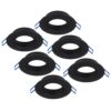 Set van 6 Pedro LED Inbouwspots - Kantelbaar - Diameter 90mm - Rond - GU10 Fitting inbouwarmatuur - IP20 voor binnen - Zwart | HOFTRONIC
