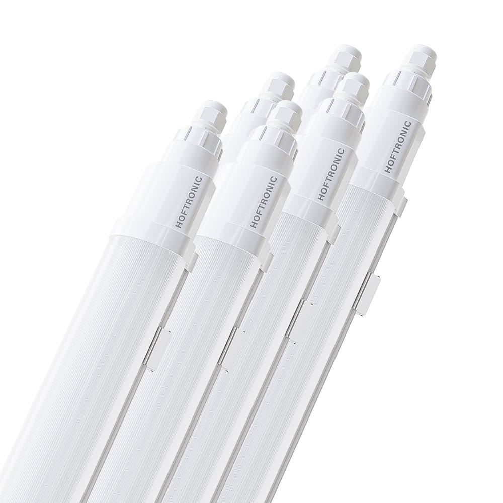Set van 6 Q-Series LED TL Armaturen 60cm - 18 Watt 2160 Lumen vervangt 72 Watt - 120lm/W - 6500K daglicht wit licht - Gereedschapsloos Koppelbaar - IK08 - IP65 Waterdicht - Tri-proof plafondverlichting | HOFTRONIC