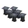 Set van 6 Ramsay LED Grondspots - Vierkant - Dimbaar - GU10 - Excl. Lichtbron - Tuinspot - Zwart - IP67 waterdicht - Overrijdbaar voor de Oprit