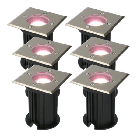 Set van 6 Ramsay Smart Grondspots buiten - Vierkant - 5